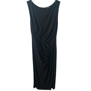 Issa London Women's‎ Black Sleeveless Faux Wrap Dress in Size 10